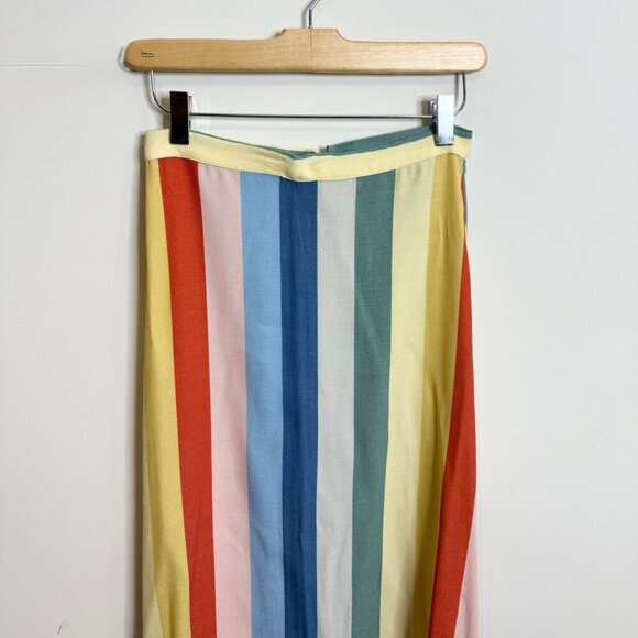 💖 Reformation Rainbow Striped Midi Skirt | Colorful Striped Skirt | Size 0 - Picture 3 of 5